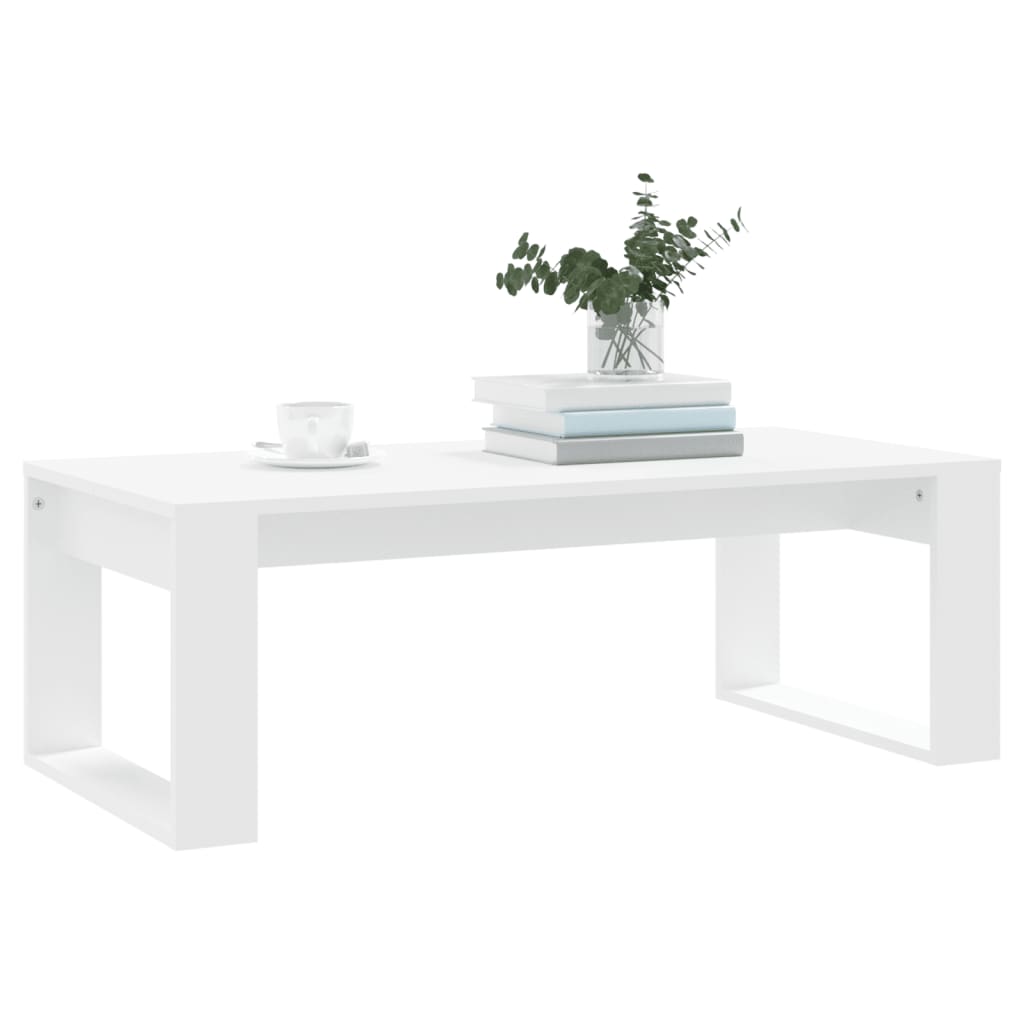 vidaXL Stolik kawowy, biały, 102x50x35 cm, materiał drewnopochodny