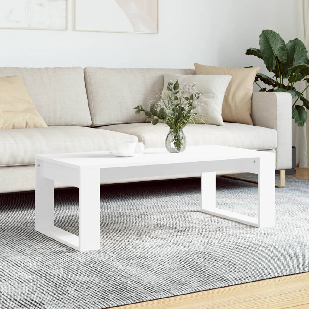 vidaXL Stolik kawowy, biały, 102x50x35 cm, materiał drewnopochodny