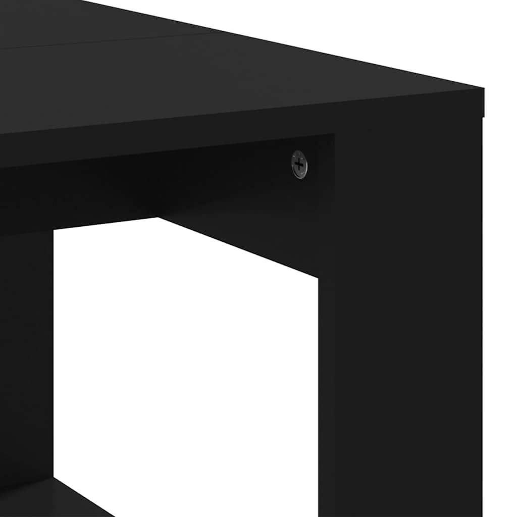 vidaXL Stolik kawowy, czarny 102x50x35 cm, materiał drewnopochodny