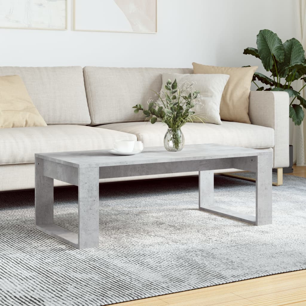 vidaXL Stolik kawowy, szarość betonu, 102x50x35 cm