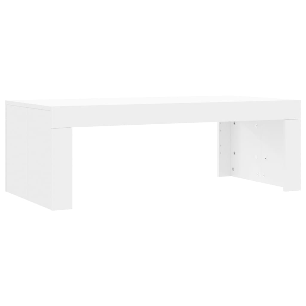 vidaXL Stolik kawowy, biały 102x50x36 cm, materiał drewnopochodny
