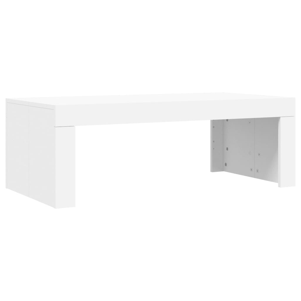 vidaXL Stolik kawowy, biały 102x50x36 cm, materiał drewnopochodny