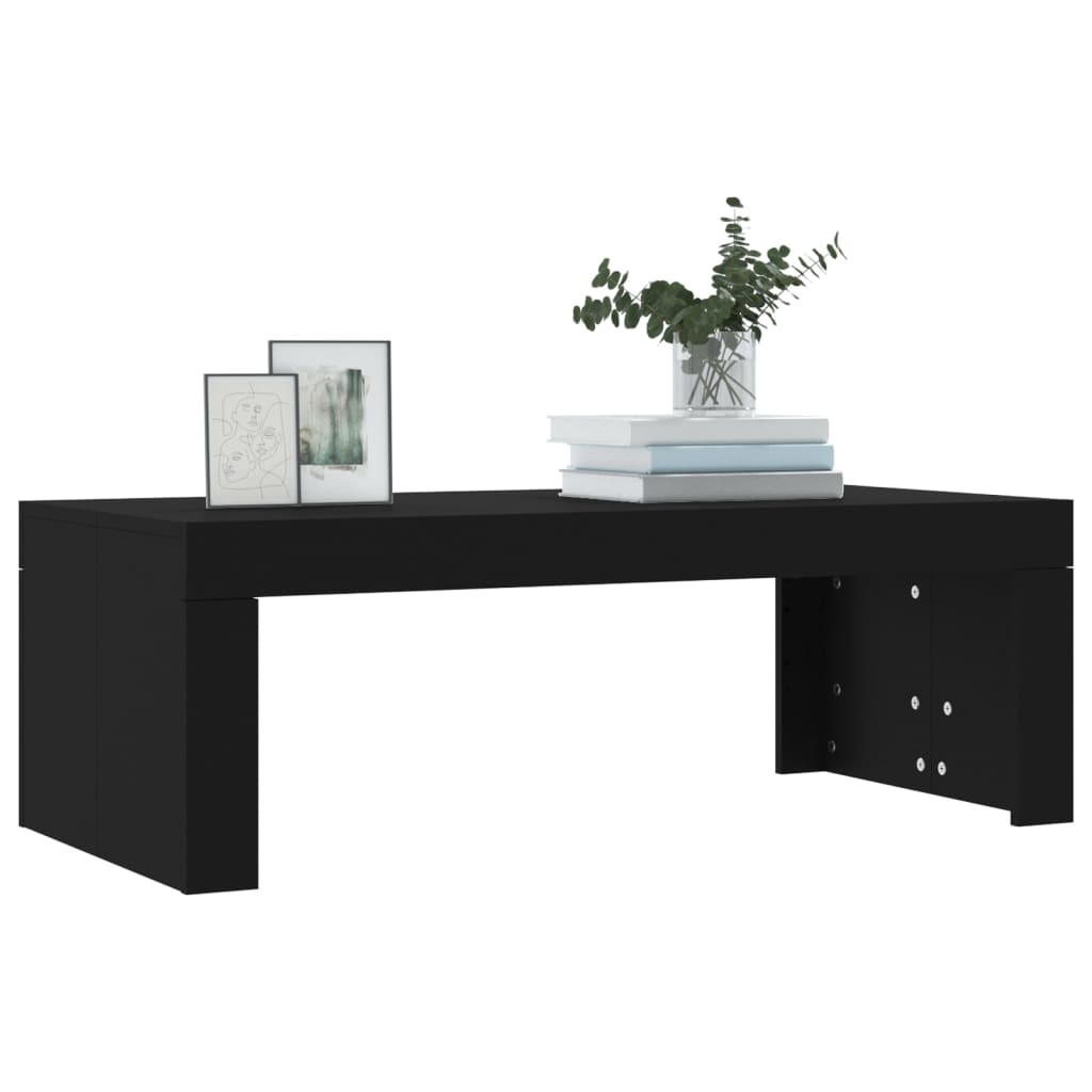 vidaXL Stolik kawowy, czarny, 102x50x36 cm, materiał drewnopochodny