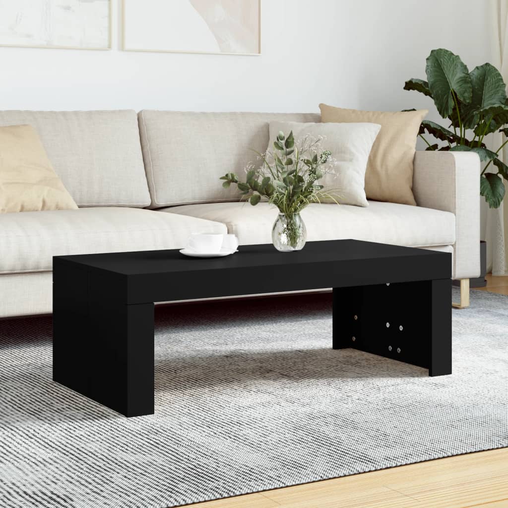 vidaXL Stolik kawowy, czarny, 102x50x36 cm, materiał drewnopochodny