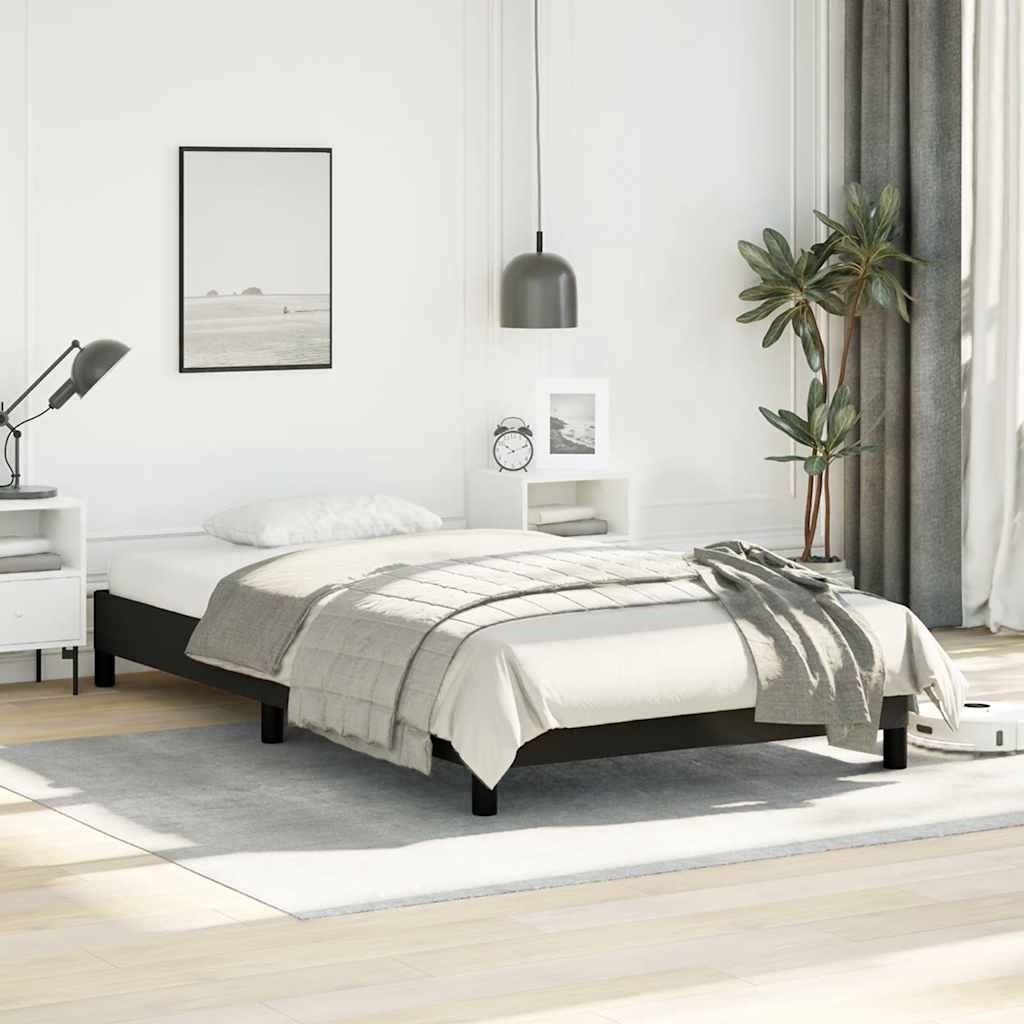 vidaXL Rama łóżka bez materacem czarna 107x203 cm pojedynczy aksamit