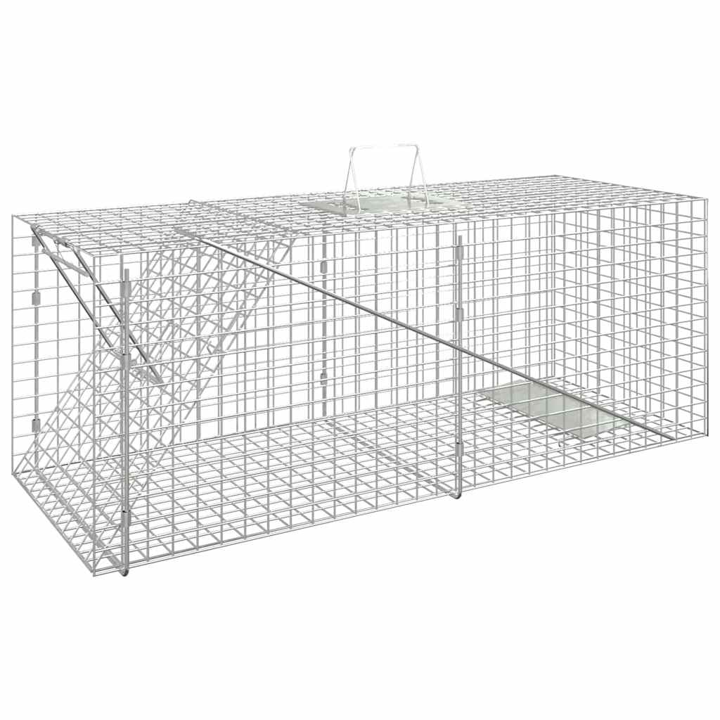 vidaXL Pułapka na zwierzęta 64,5x25x26,5 cm Ocynkowana żelazo
