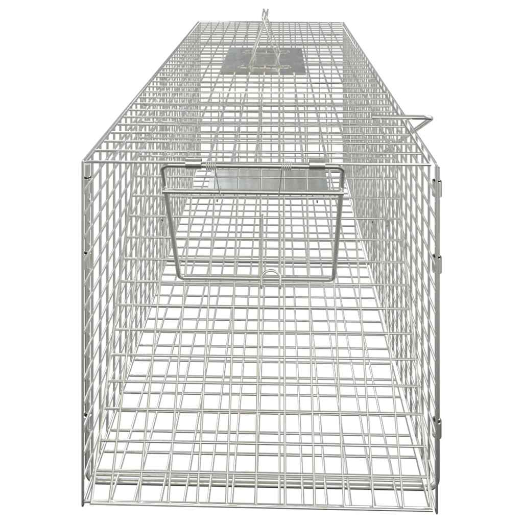 vidaXL Pułapka na zwierzęta 64,5x25x26,5 cm Ocynkowana żelazo