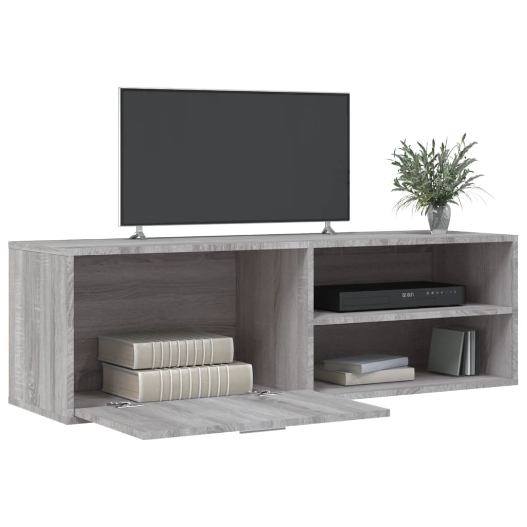 vidaXL Szafka pod TV, szary dąb sonoma, 120x34x37 cm