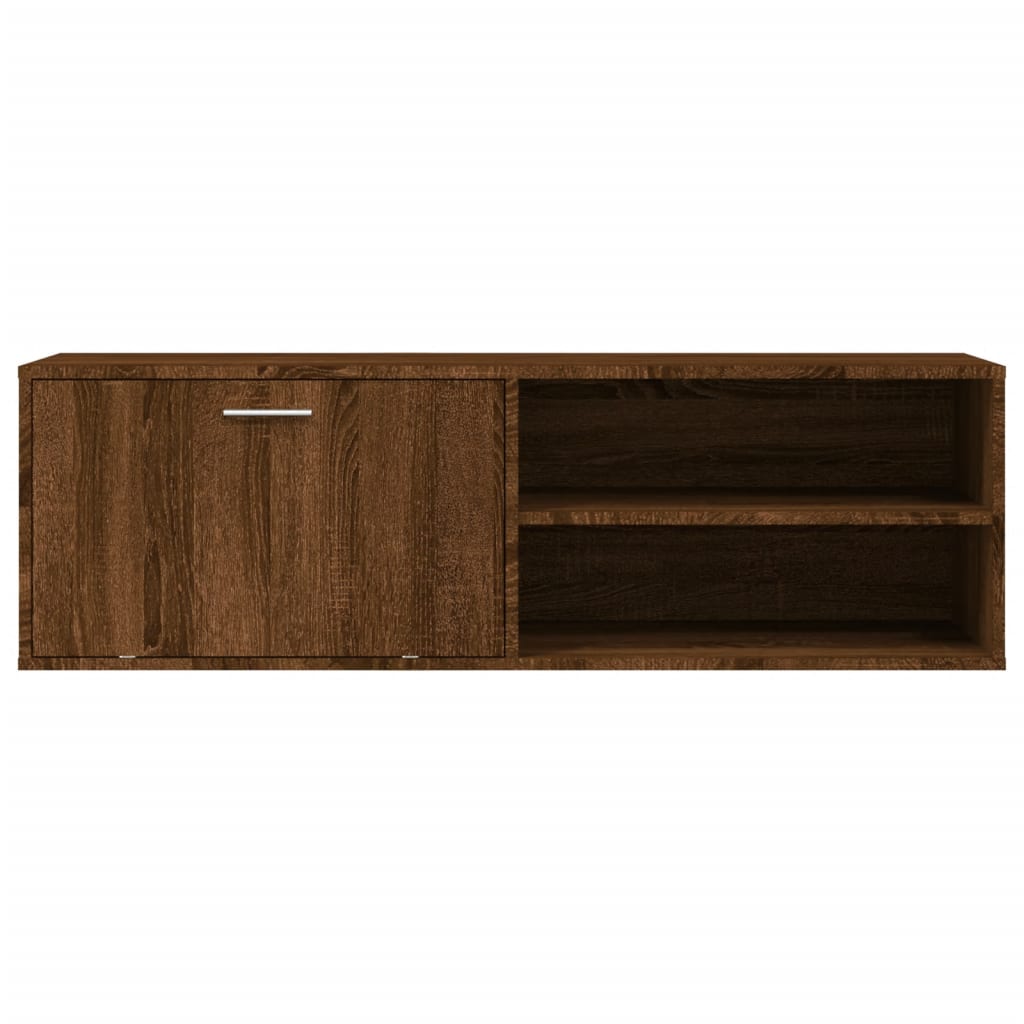 vidaXL Szafka pod TV, brązowy dąb, 120x34x37 cm
