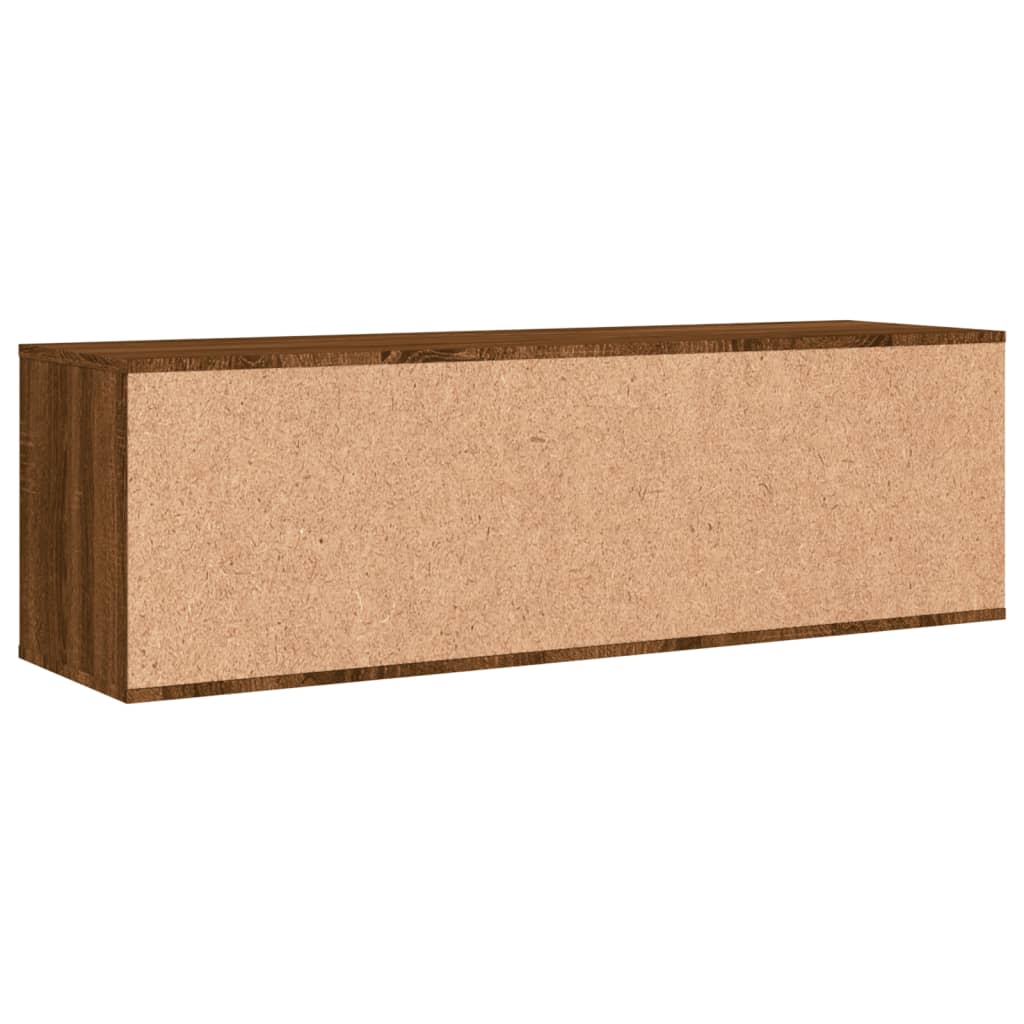 vidaXL Szafka pod TV, brązowy dąb, 120x34x37 cm