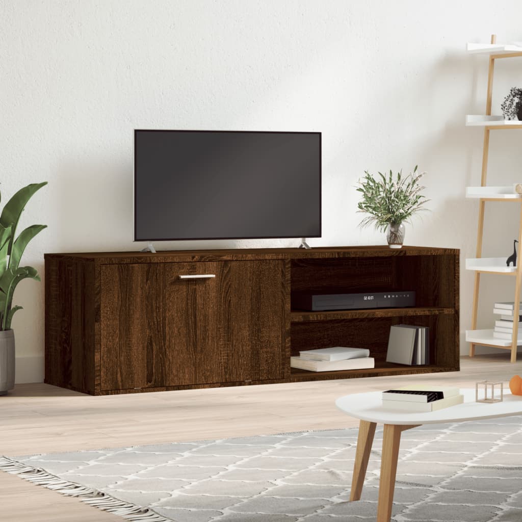 vidaXL Szafka pod TV, brązowy dąb, 120x34x37 cm