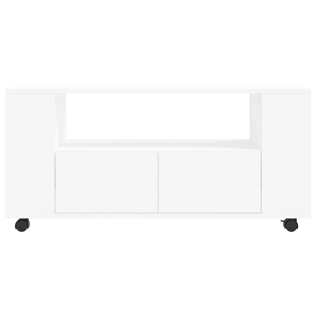 vidaXL Szafka pod TV, biała, 102x34,5x43 cm, materiał drewnopochodny