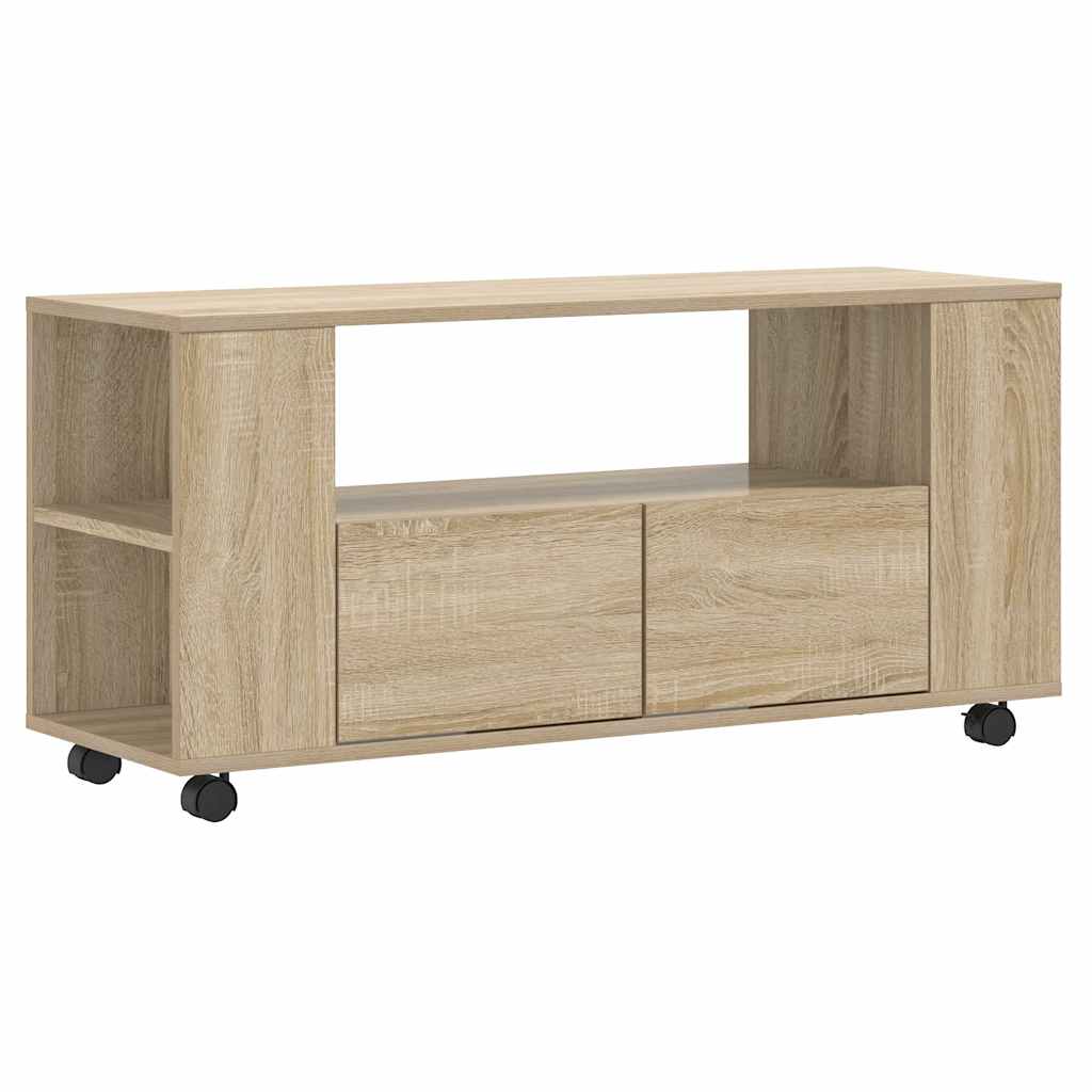 vidaXL Szafka pod TV, dąb sonoma, 102x34,5x43, materiał drewnopochodny
