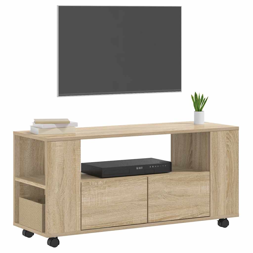 vidaXL Szafka pod TV, dąb sonoma, 102x34,5x43, materiał drewnopochodny