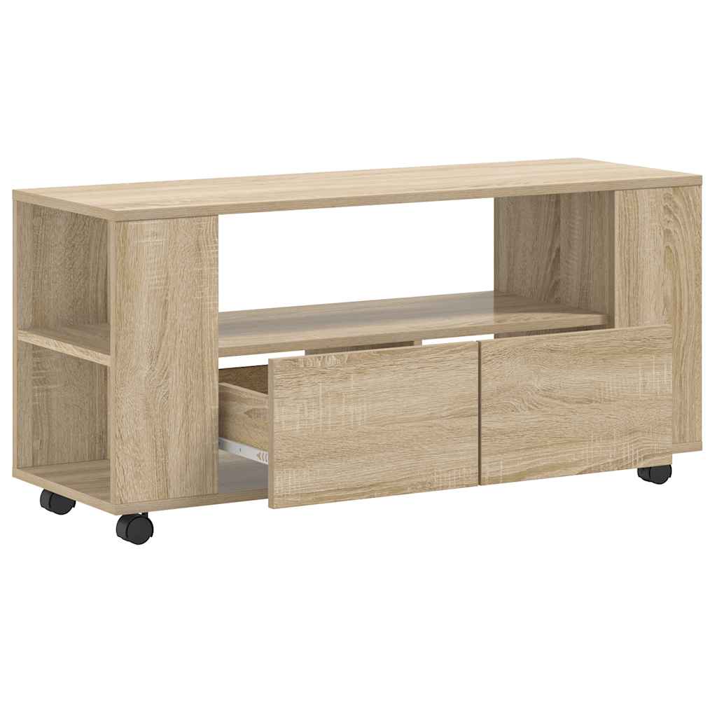 vidaXL Szafka pod TV, dąb sonoma, 102x34,5x43, materiał drewnopochodny