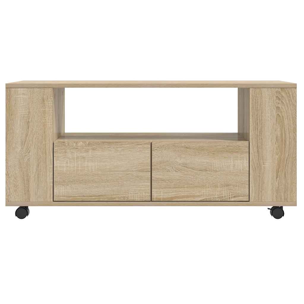 vidaXL Szafka pod TV, dąb sonoma, 102x34,5x43, materiał drewnopochodny