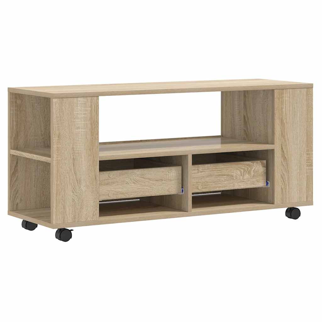 vidaXL Szafka pod TV, dąb sonoma, 102x34,5x43, materiał drewnopochodny