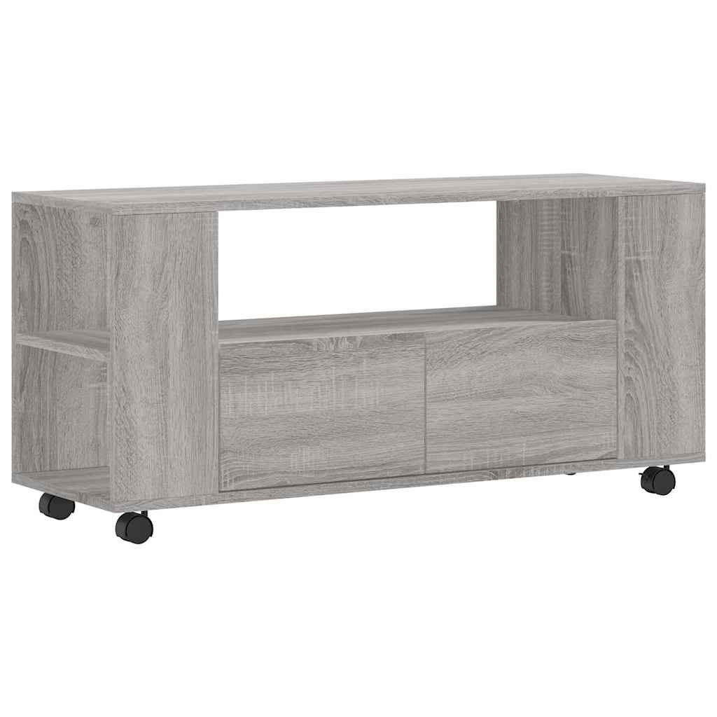 vidaXL Szafka pod TV, szary dąb sonoma, 102x34,5x43 cm