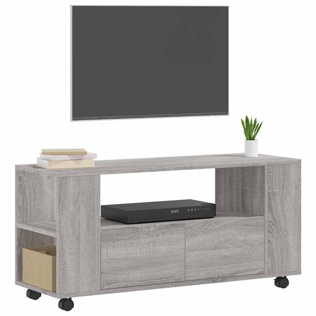 vidaXL Szafka pod TV, szary dąb sonoma, 102x34,5x43 cm