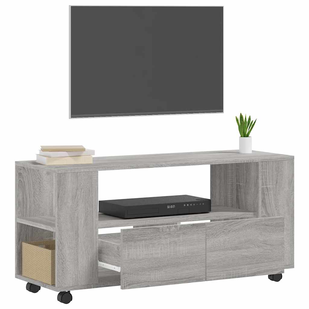 vidaXL Szafka pod TV, szary dąb sonoma, 102x34,5x43 cm