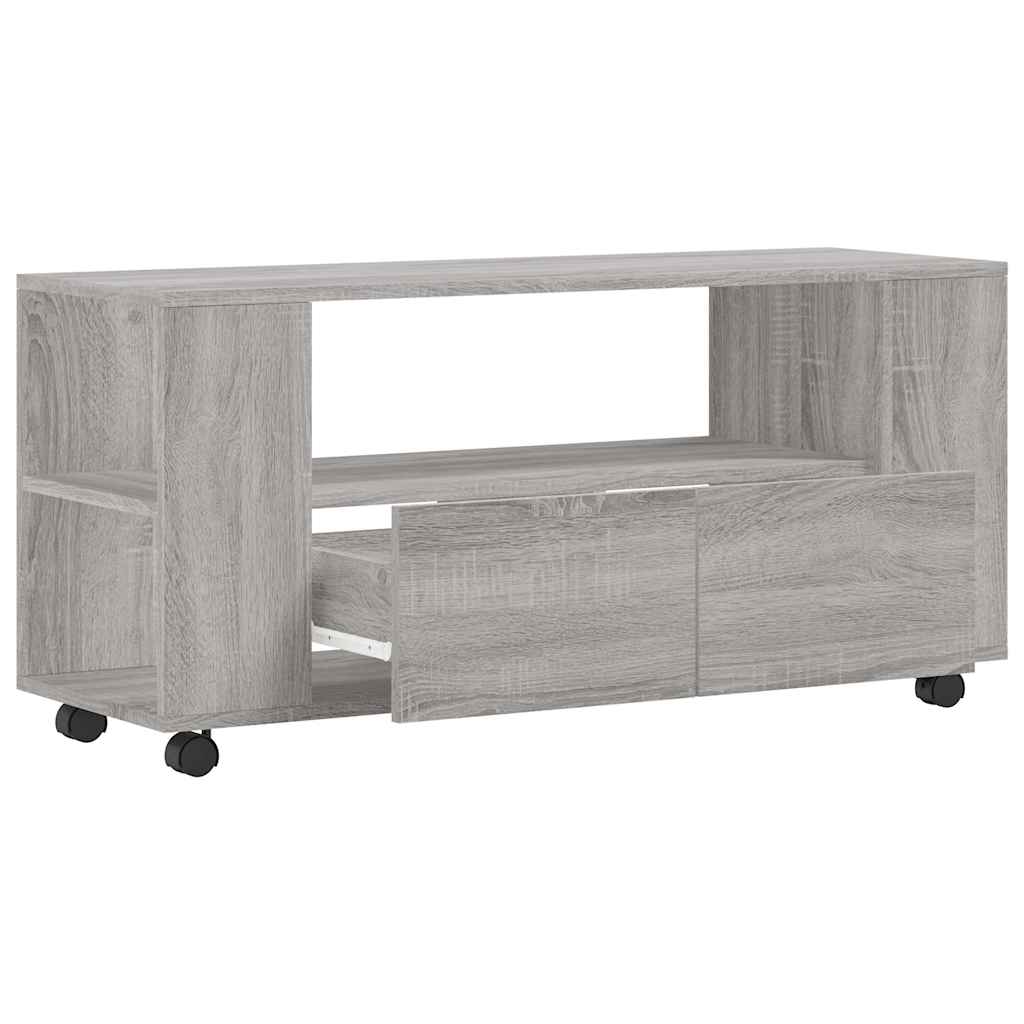 vidaXL Szafka pod TV, szary dąb sonoma, 102x34,5x43 cm