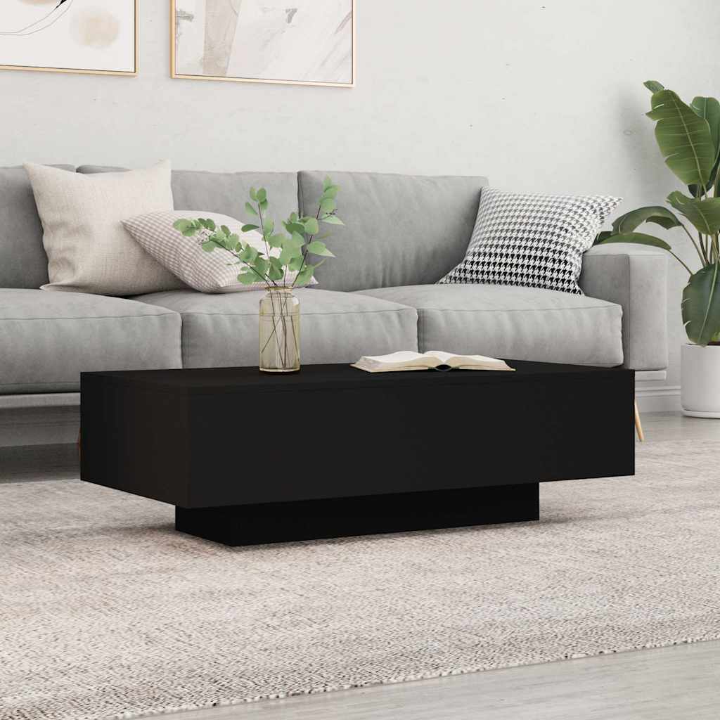 vidaXL Stolik kawowy, czarny, 100x49,5x31 cm, materiał drewnopochodny