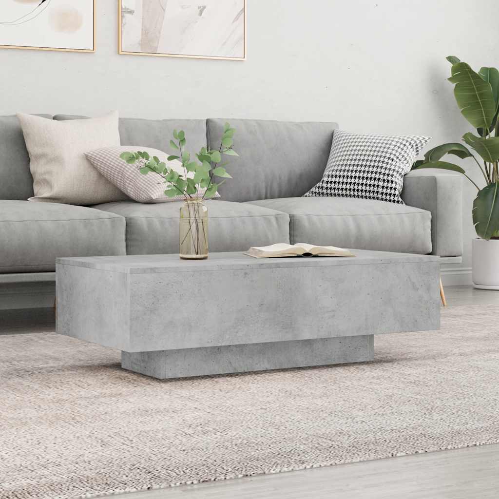 vidaXL Stolik kawowy, szarość betonu, 100x49,5x31 cm