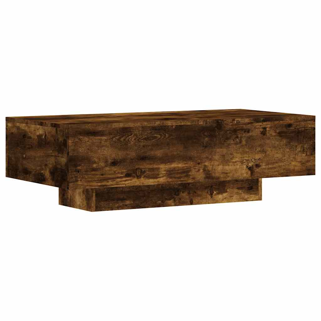 vidaXL Stolik kawowy, przydymiony dąb, 100x49,5x31 cm