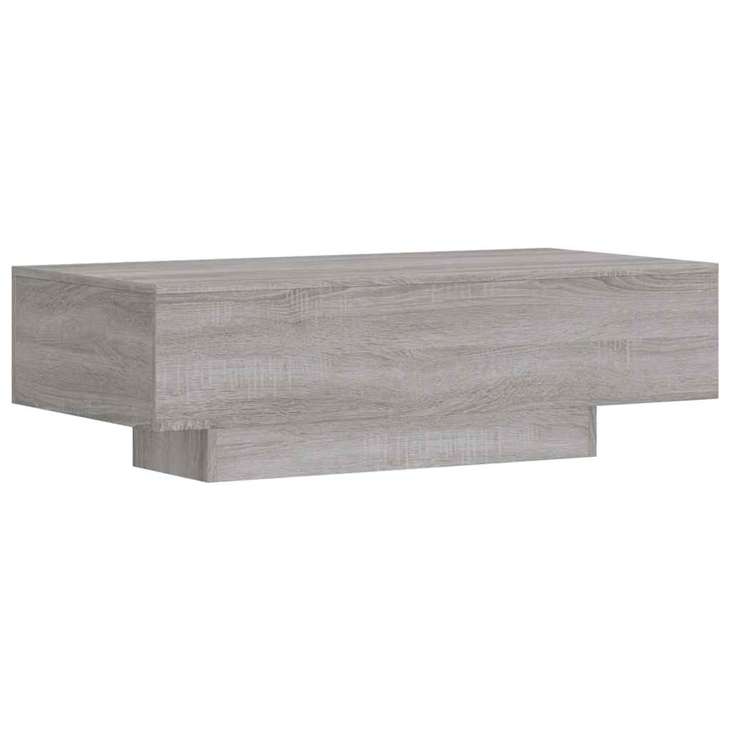 vidaXL Stolik kawowy, szary dąb sonoma, 100x49,5x31 cm