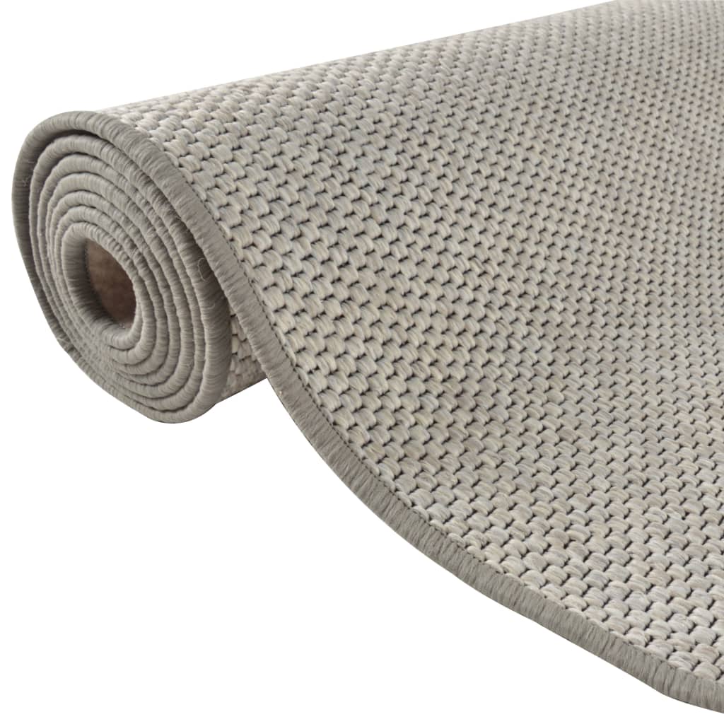 vidaXL Chodnik, stylizowany na sizal, platina, 50x200 cm