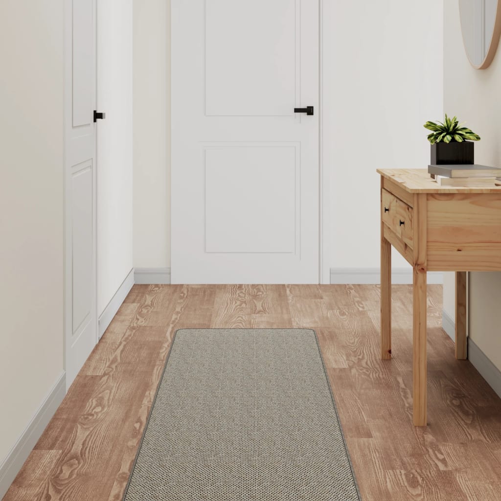 vidaXL Chodnik, stylizowany na sizal, platina, 50x250 cm