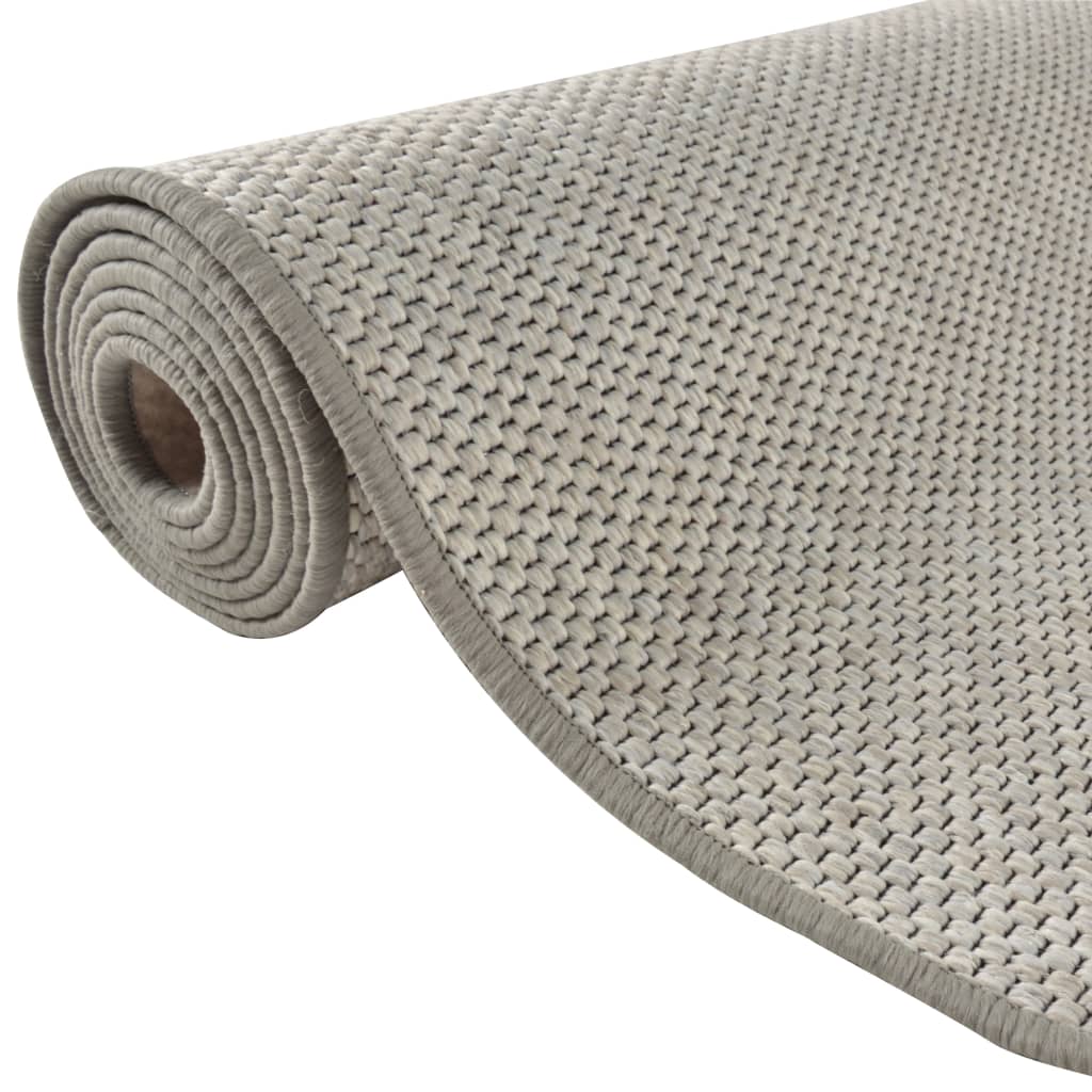 vidaXL Chodnik, stylizowany na sizal, platina, 80x300 cm