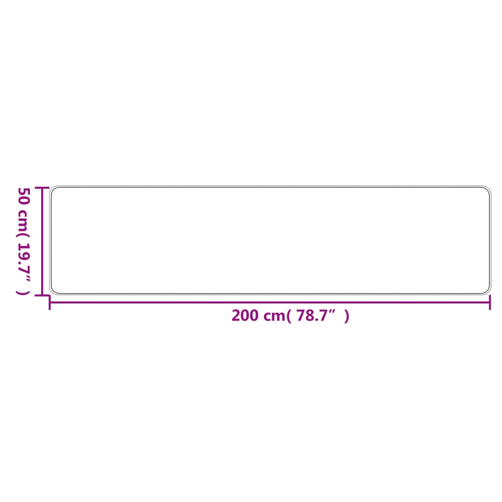 vidaXL Chodnik, stylizowany na sizal, antracytowy, 50x200 cm
