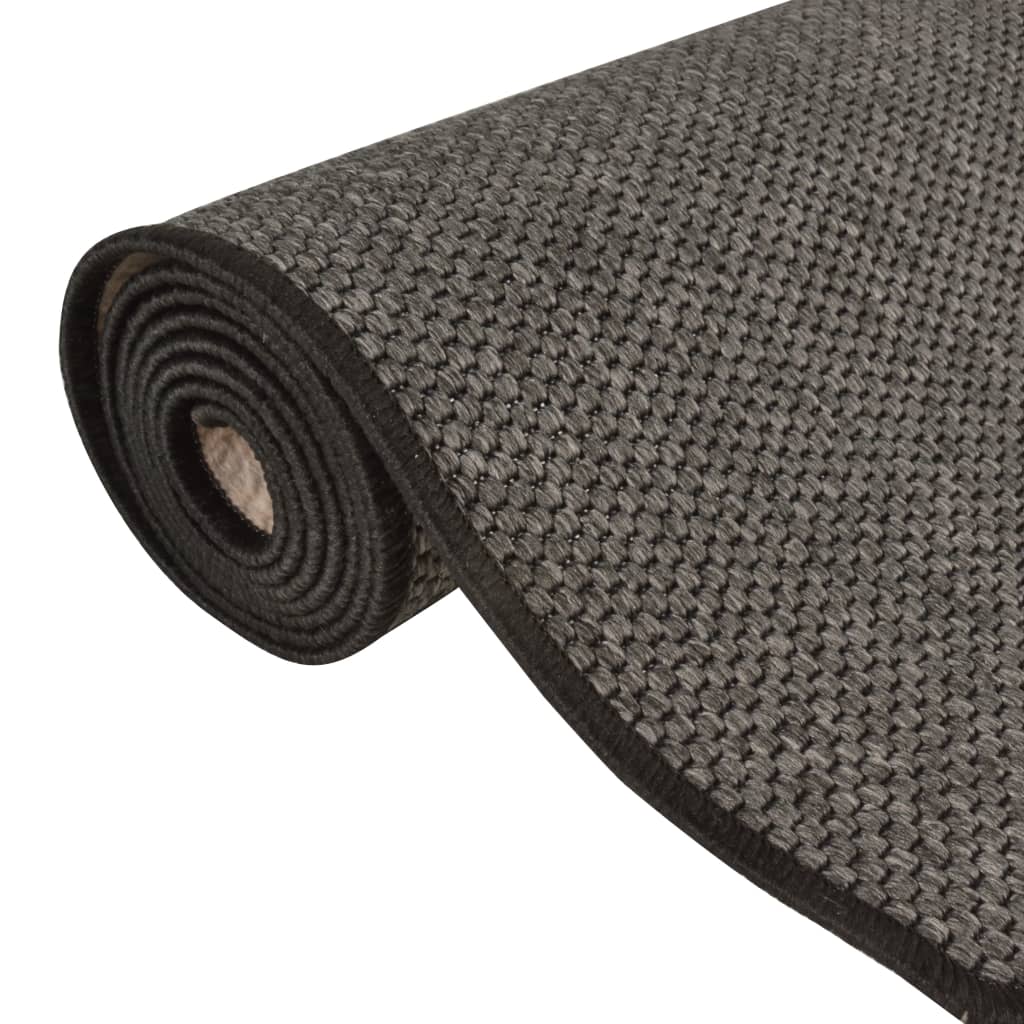 vidaXL Chodnik, stylizowany na sizal, antracytowy, 80x250 cm