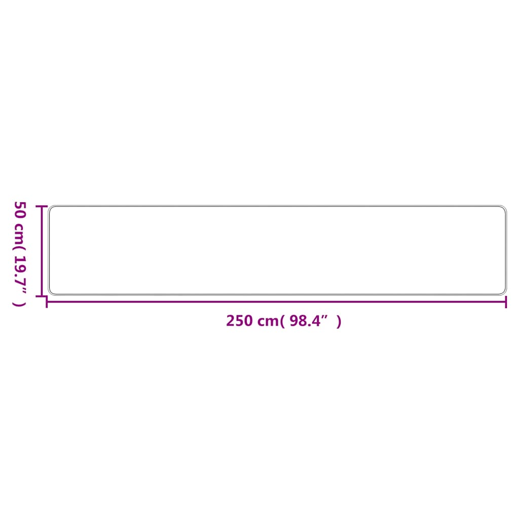 vidaXL Chodnik, stylizowany na sizal, piaskowy, 50x250 cm