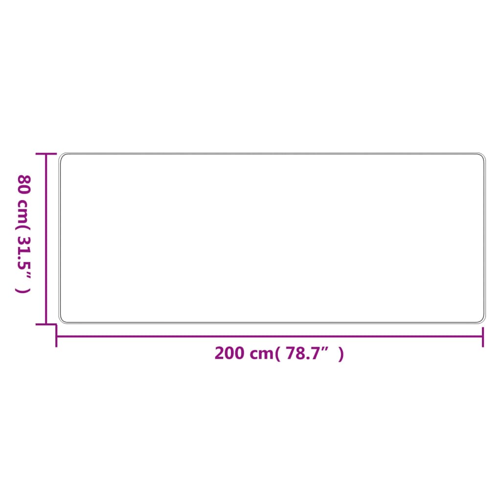 vidaXL Chodnik, stylizowany na sizal, kolor piaskowy, 80x200 cm