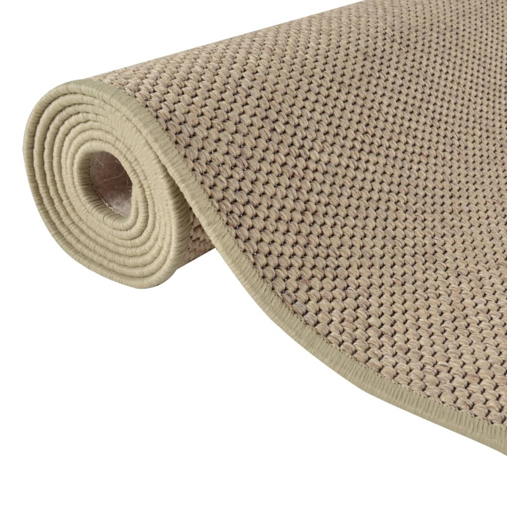 vidaXL Chodnik, stylizowany na sizal, kolor piaskowy, 80x250 cm