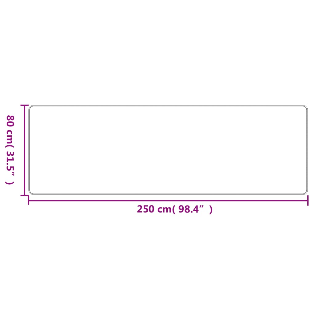 vidaXL Chodnik, stylizowany na sizal, kolor piaskowy, 80x250 cm