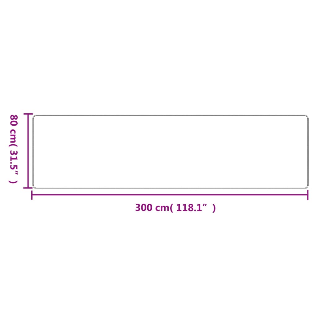 vidaXL Chodnik, stylizowany na sizal, kolor piaskowy, 80x300 cm