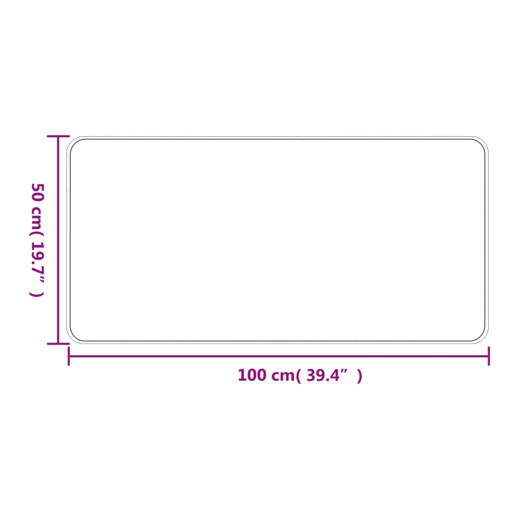 vidaXL Chodnik, stylizowany na sizal, srebrny, 50x100 cm