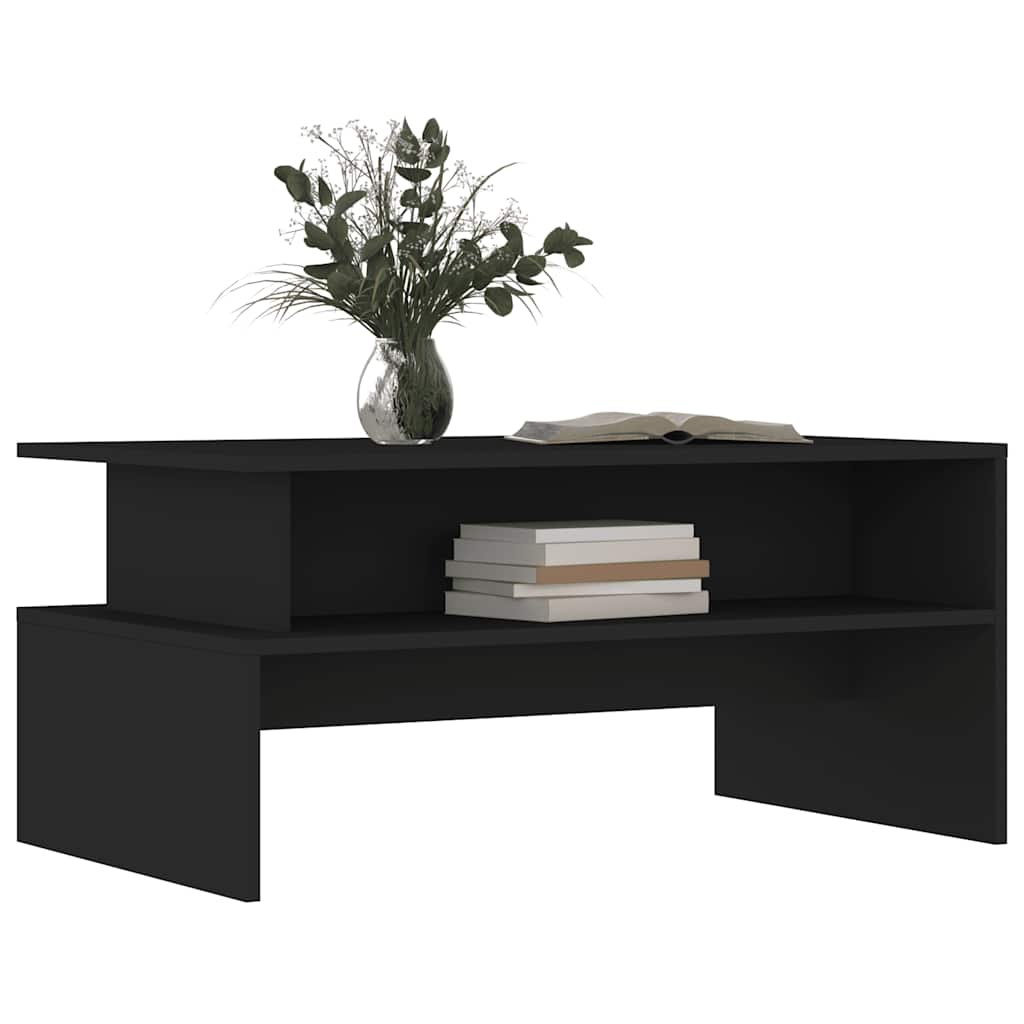 vidaXL Stolik kawowy, czarny, 90x55x42,5 cm, materiał drewnopochodny