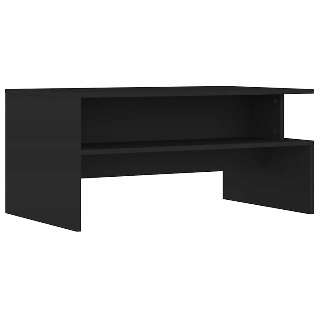 vidaXL Stolik kawowy, czarny, 90x55x42,5 cm, materiał drewnopochodny
