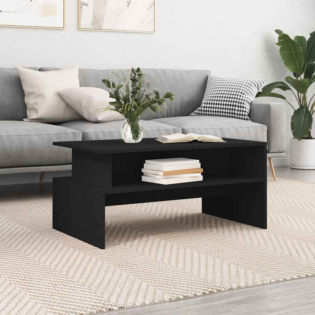 vidaXL Stolik kawowy, czarny, 90x55x42,5 cm, materiał drewnopochodny