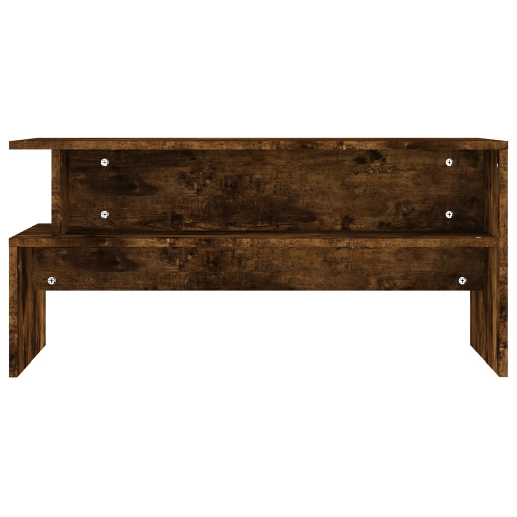 vidaXL Stolik kawowy, przydymiony dąb, 90x55x42,5 cm