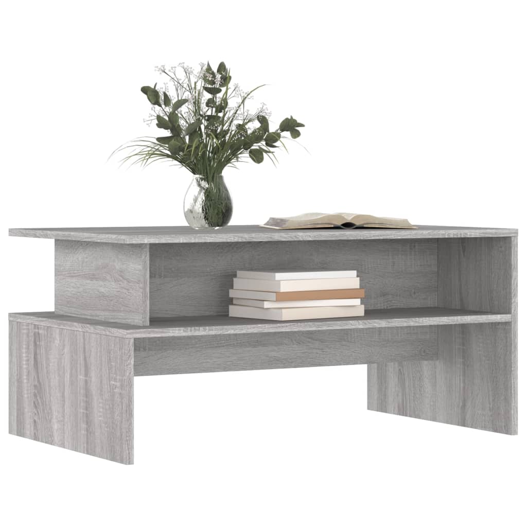 vidaXL Stolik kawowy, szary dąb sonoma 90x55x42,5 cm, drewnopochodny