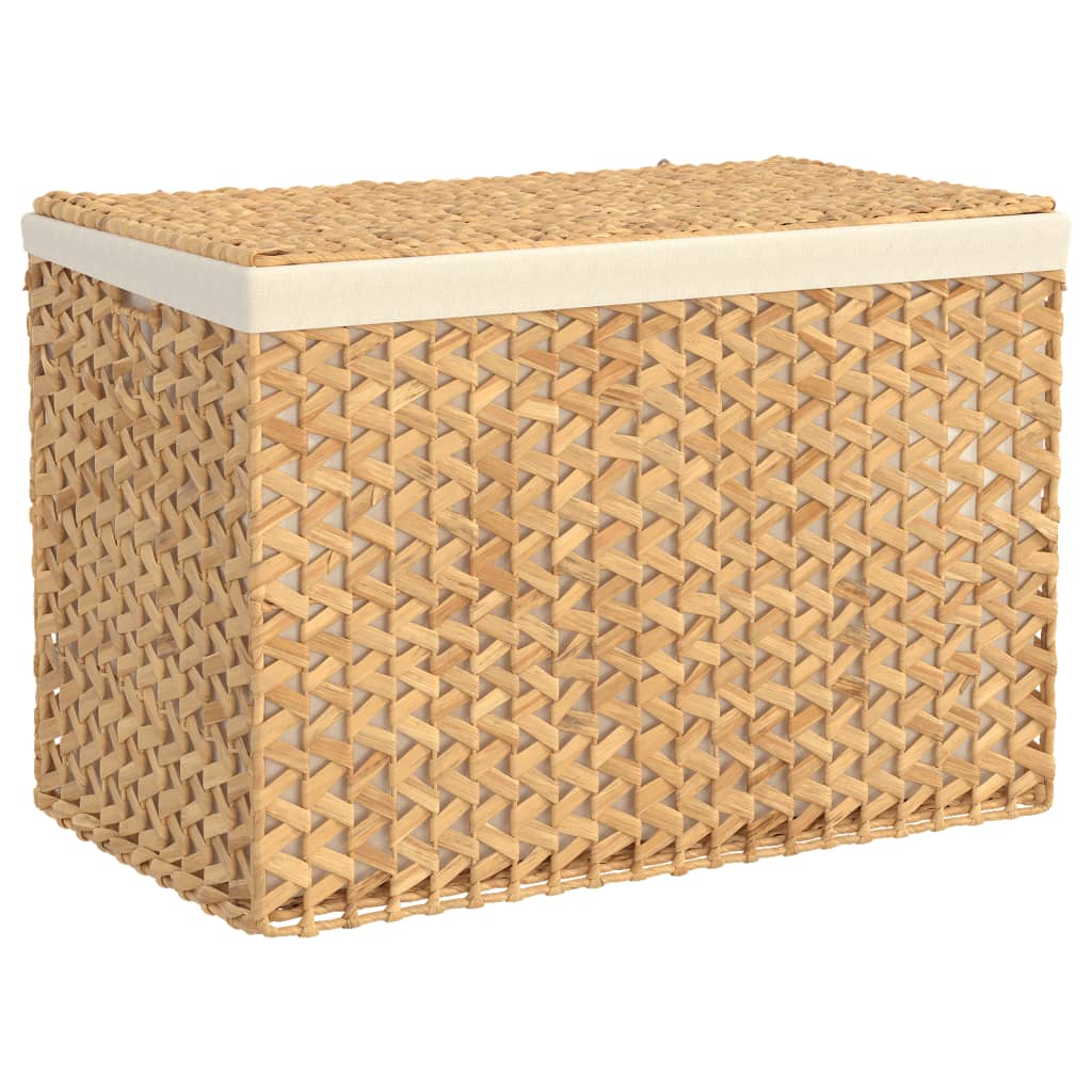 vidaXL Kosz na pranie z 3 przegrodami, 75x42,5x52 cm, hiacynt wodny