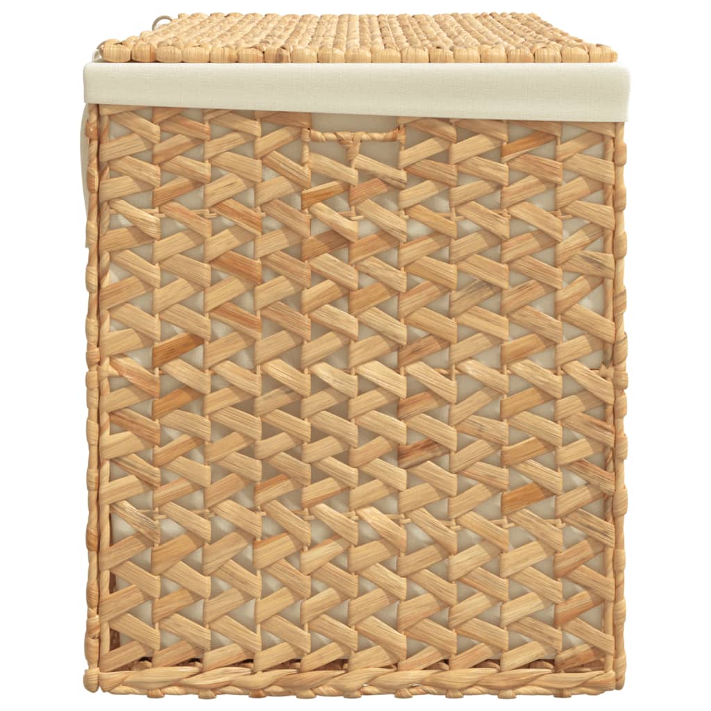 vidaXL Kosz na pranie z 3 przegrodami, 75x42,5x52 cm, hiacynt wodny