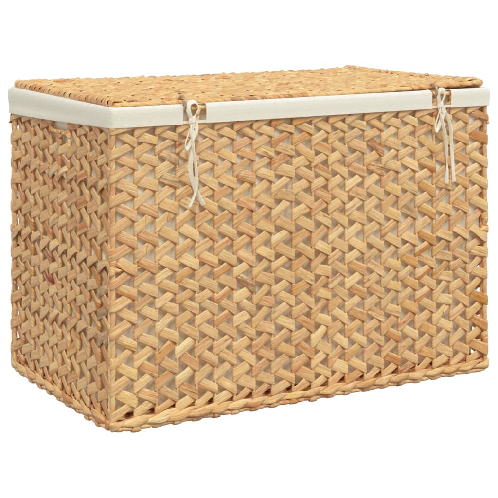 vidaXL Kosz na pranie z 3 przegrodami, 75x42,5x52 cm, hiacynt wodny