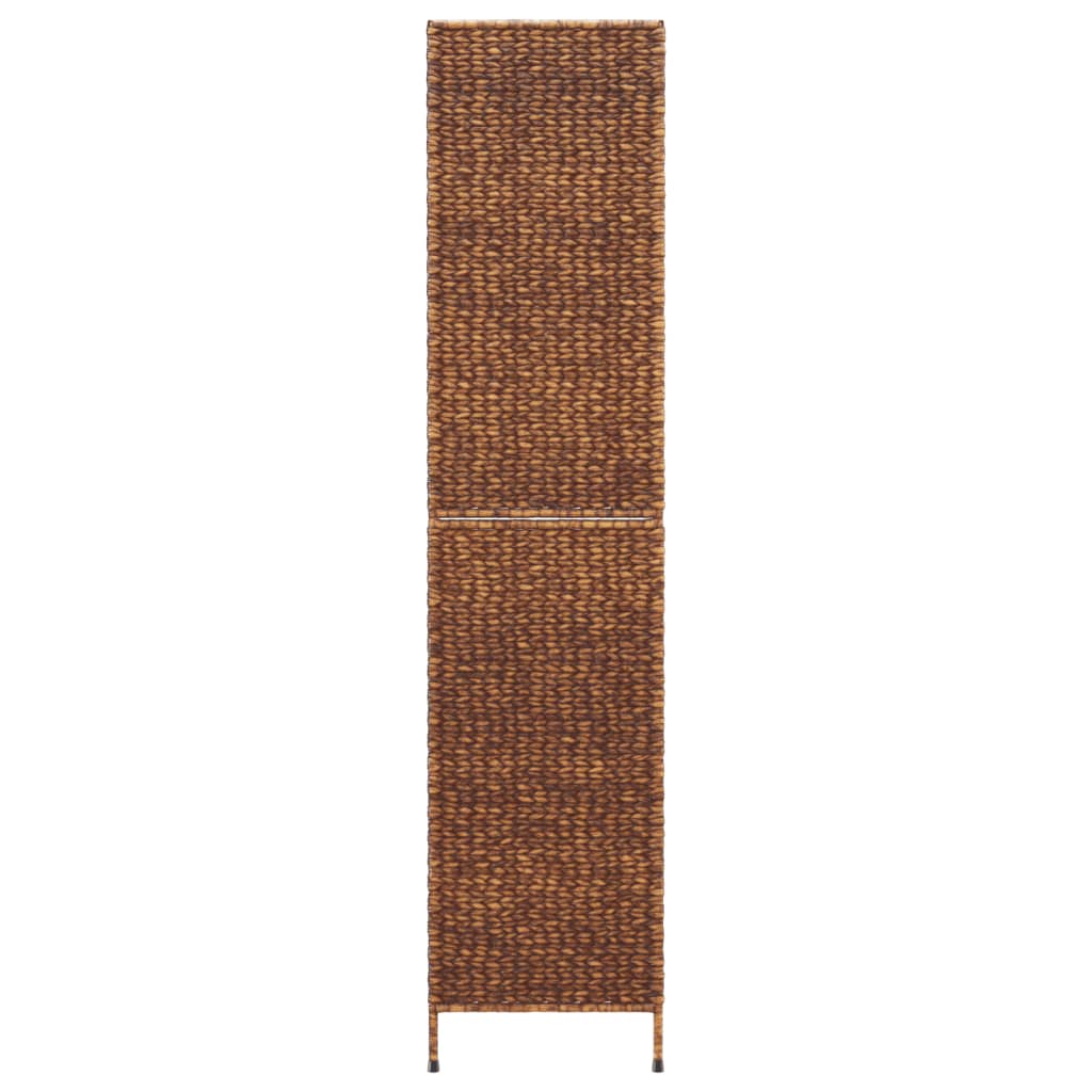 vidaXL Parawan pokojowy 3-panelowy, brązowy, 122x180 cm, hiacynt wodny