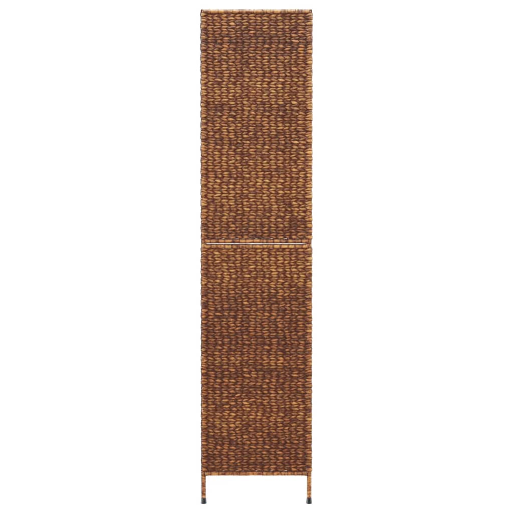 vidaXL Parawan pokojowy 4-panelowy, brązowy, 163x180 cm, hiacynt wodny